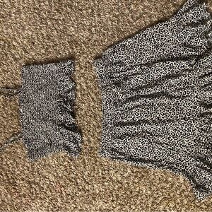 American Eagle Outfitters Black and Cream Patterned Set